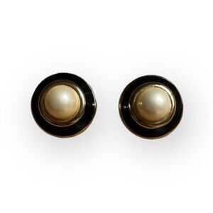 Ciner Vintage 1980s Faux Pearl Clip-back Earrings